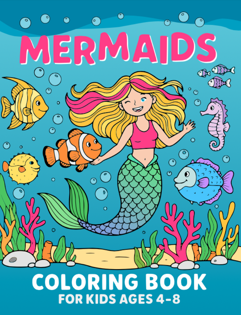 Mermaids Coloring Book cover