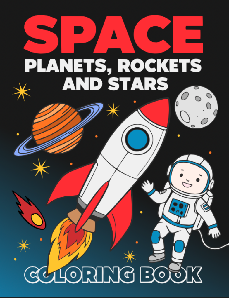 Space Coloring Book cover